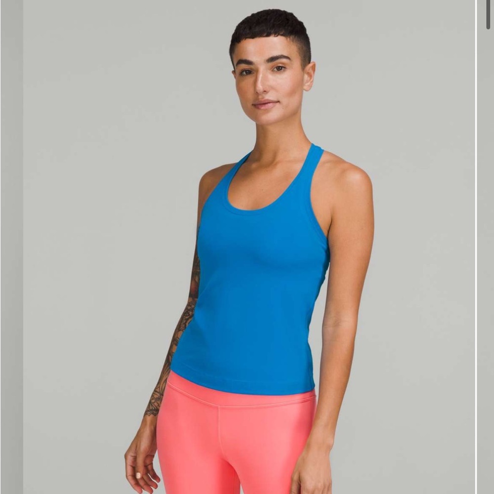 EUC Lululemon Cool Racerback II (CROPPED) size 6 in cornflower blue - Picture 7 of 8